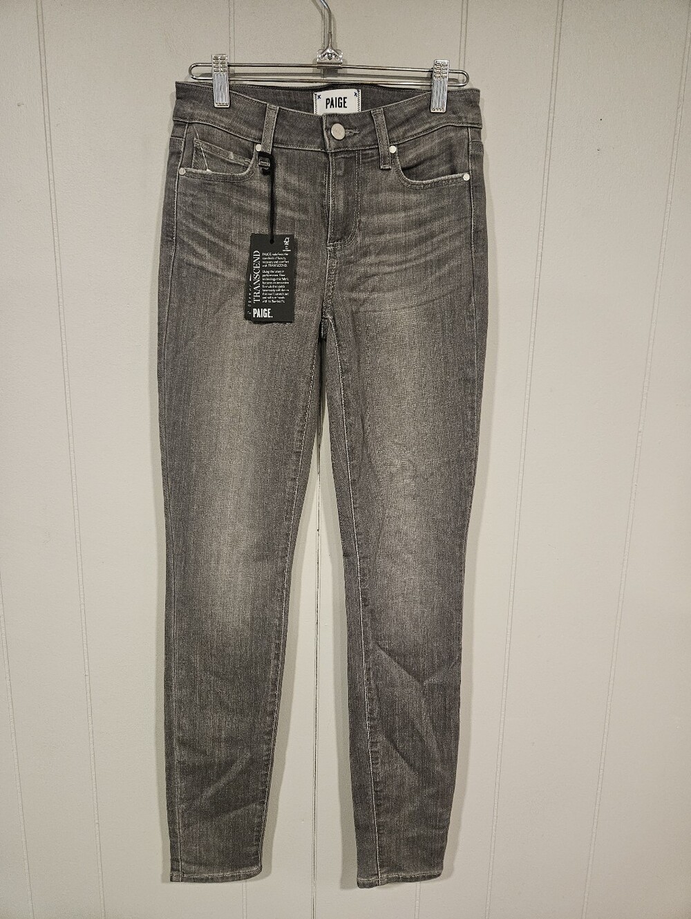 PAIGE Verdugo Ultra Skinny Jeans Womens Size 25 Gray Mid Rise Stretch Denim NWT